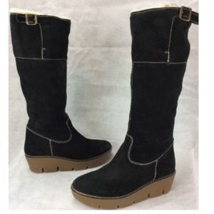 Michael Kors Suede Shearling Boots Size 7